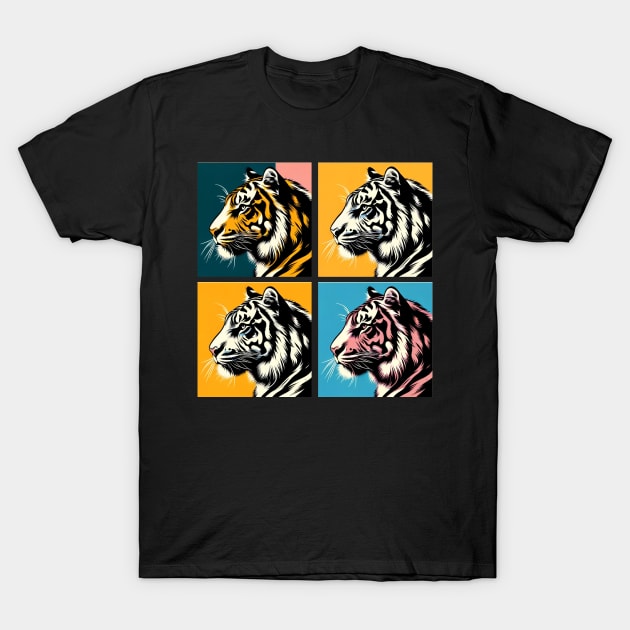 Dazzling Pop Art Tiger Print - Unleash the Power of Art in Your Space! T-Shirt by PawPopArt